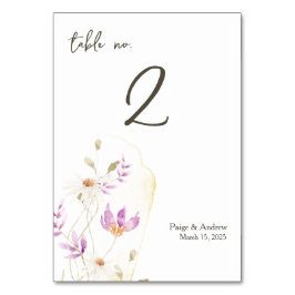 ワイルドフラワーテーブル番号カード テーブルナンバー