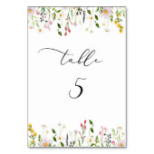 ワイルドフラワーテーブル番号 テーブルナンバー (正面)