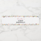 ワイルドフラワーテーマウォーターボトルラベル ペットボトルラベル (シングルラベル)