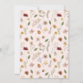 ワイルドフラワーテーマガールベビーシャワー 招待状 (裏面)