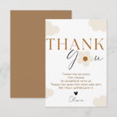 ワイルドフラワーテーマガール誕生日 サンキューカード (正面/裏面)