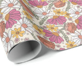 ワイルドフラワーテーマガール誕生日 ラッピングペーパー (ロールコーナー)