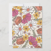 ワイルドフラワーテーマガール誕生日 招待状 (裏面)