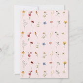 ワイルドフラワーテーマガール1st誕生日招待状 招待状 (裏面)