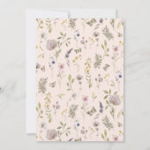 ワイルドフラワーテーマガール1st誕生日 招待状 (裏面)