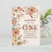 ワイルドフラワーテーマガール1st誕生日 招待状 (スタンド正面)