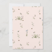 ワイルドフラワーテーマガール1st誕生日 招待状 (裏面)