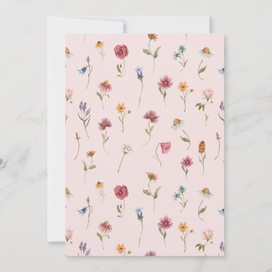 ワイルドフラワーテーマガール3rd誕生日招待状 招待状 (裏面)