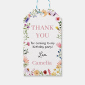 ワイルドフラワーテーマサンキューユーラベル ギフトタグ (正面)