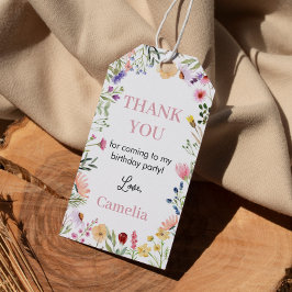 ワイルドフラワーテーマサンキューユーラベル ギフトタグ