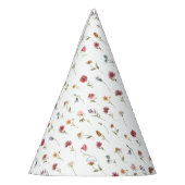 ワイルドフラワーテーマバースデーパーティワイルドワン パーティーハット (左)