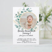 ワイルドフラワーテーマボーイセカンド誕生日招待状カード エンクロージャーカード (スタンド正面)