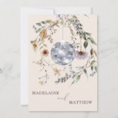 ワイルドフラワーディスコフローラエレガモダンントウェディング 招待状 (裏面)