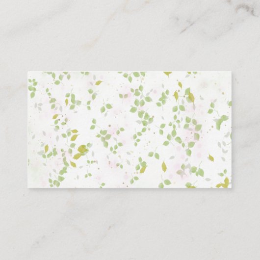 ワイルドフラワーディスプレイシャワーブライダルシャワー エンクロージャーカード (裏面)