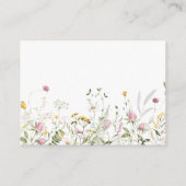 ワイルドフラワーディスプレイシャワーベビーシャワー エンクロージャーカード (裏面)