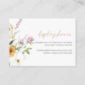 ワイルドフラワーディスプレイシャワーベビーシャワー エンクロージャーカード (正面)