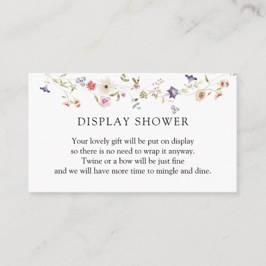 ワイルドフラワーディスプレイシャワー囲いカード エンクロージャーカード (正面)