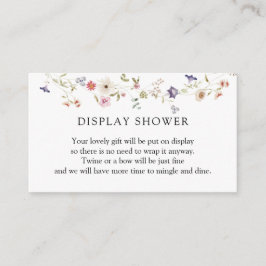 ワイルドフラワーディスプレイシャワー囲いカード エンクロージャーカード