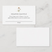 ワイルドフラワーデイジーおむつラッフルエンクロージャカード エンクロージャーカード (正面/裏面)