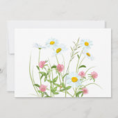 ワイルドフラワーデイジーフォト悔やみや弔慰葬儀 サンキューカード (裏面)