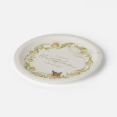 ワイルドフラワーデイジーベビーイン開花ベビーシャワー ペーパープレート (アングル)