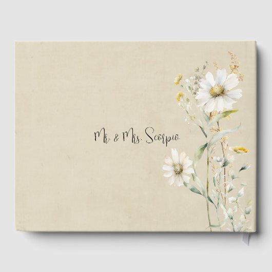 ワイルドフラワーデイジー結婚ズ ゲストブック (裏面)