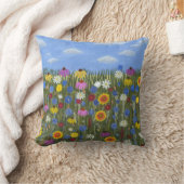 ワイルドフラワーデイジー クッション (ブランケット)