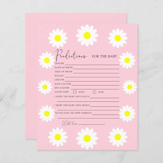 ワイルドフラワーデイジー-ベビー予測 (正面/裏面)