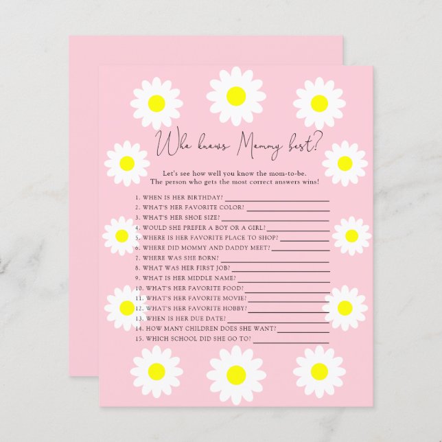 ワイルドフラワーデイジー – 誰がMOMMYを知最高のる (正面/裏面)