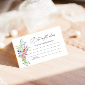 ワイルドフラワーデイトナイトアイディアカード エンクロージャーカード