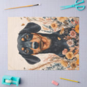 ワイルドフラワーデクページ付き可愛いダックシュント 薄葉紙 (クラフト)