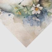 ワイルドフラワーデクページ付き水色スカル 薄葉紙 (詳細)