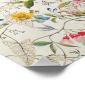 ワイルドフラワーデザインシルク素材c.1790 (w/c) ポスター (角)