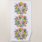 ワイルドフラワートリオビーチタオル ビーチタオル (正面)