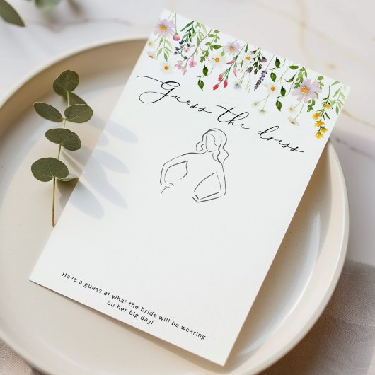 ワイルドフラワードレスブライダルシャワーゲーム