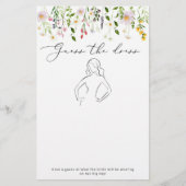 ワイルドフラワードレスブライダルシャワーゲーム (正面)