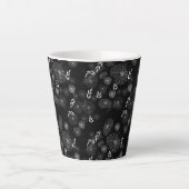 ワイルドフラワードードルズパターンラテマグ カフェラテマグ (正面)