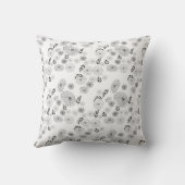 ワイルドフラワードードルズパターン装飾用クッション クッション (裏面)