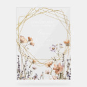 ワイルドフラワーナチュラル花模様結婚ズ アクリルサイン (正面)