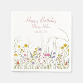 ワイルドフラワーナプキンス スタンダードカクテルナプキン (正面)