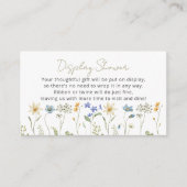 ワイルドフラワーニュートラル赤ちゃんシャワー表示シャワー エンクロージャーカード (正面)