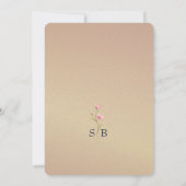 ワイルドフラワーネイビーブルー結婚式招待状 招待状 (裏面)