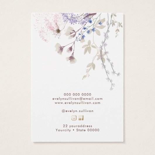 ワイルドフラワーネックレス表示カード (裏面)