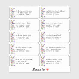 ワイルドフラワーネーム結婚のゲスト住所 シール