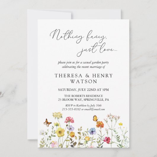 ワイルドフラワーノーエロファンシーペメント披露宴 招待状 (正面)