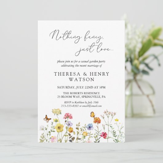 ワイルドフラワーノーエロファンシーペメント披露宴 招待状 (スタンド正面)