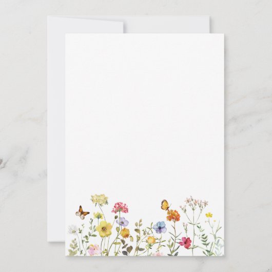 ワイルドフラワーノーエロファンシーペメント披露宴 招待状 (裏面)