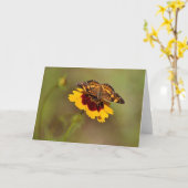 ワイルドフラワーノートカードの蝶 カード (黄色い花)
