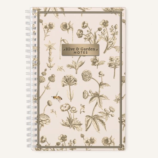 ワイルドフラワーノートリトルビー養蜂家 ノートブック (正面)
