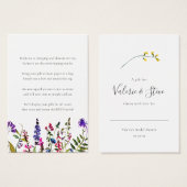 ワイルドフラワーノーラップシャワー表示ギフトラベル (正面&裏面)